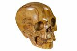 Realistic, Polished Picture Jasper Skull #151147-2